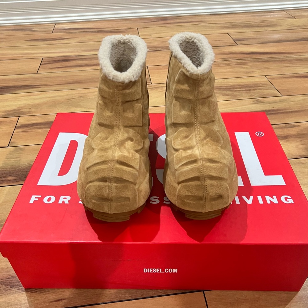 Diesel Camel Suede Boots